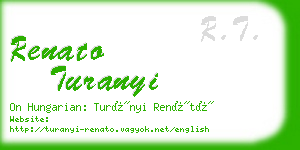 renato turanyi business card